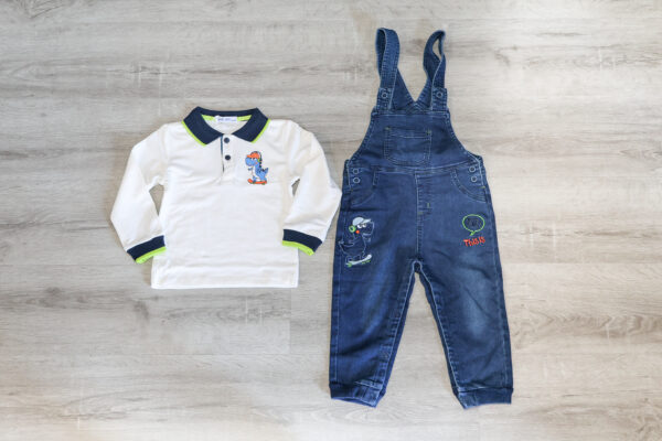 conjunto de jardineira