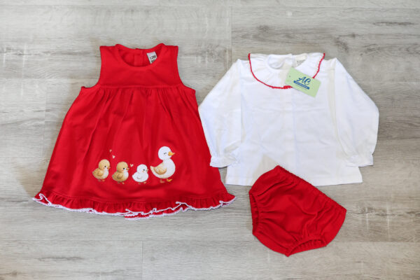 Conjunto de vestido e camisola