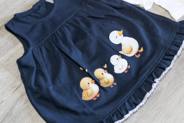 Conjunto de vestido e camisola